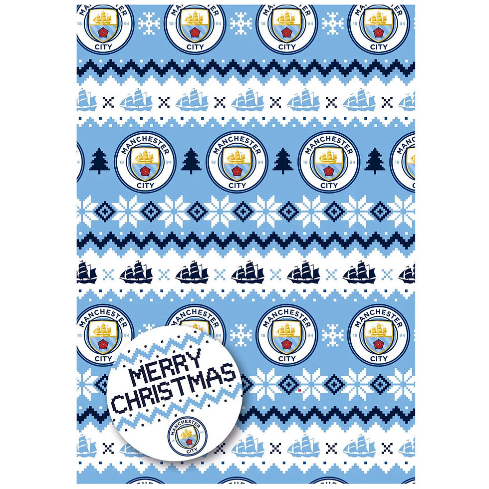 Manchester City FC Christmas Gift Wrap.