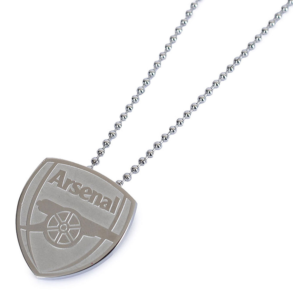 Arsenal FC Stainless Steel Large Pendant & Chain.