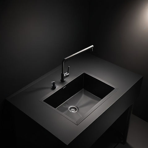 eviere black quartz sink