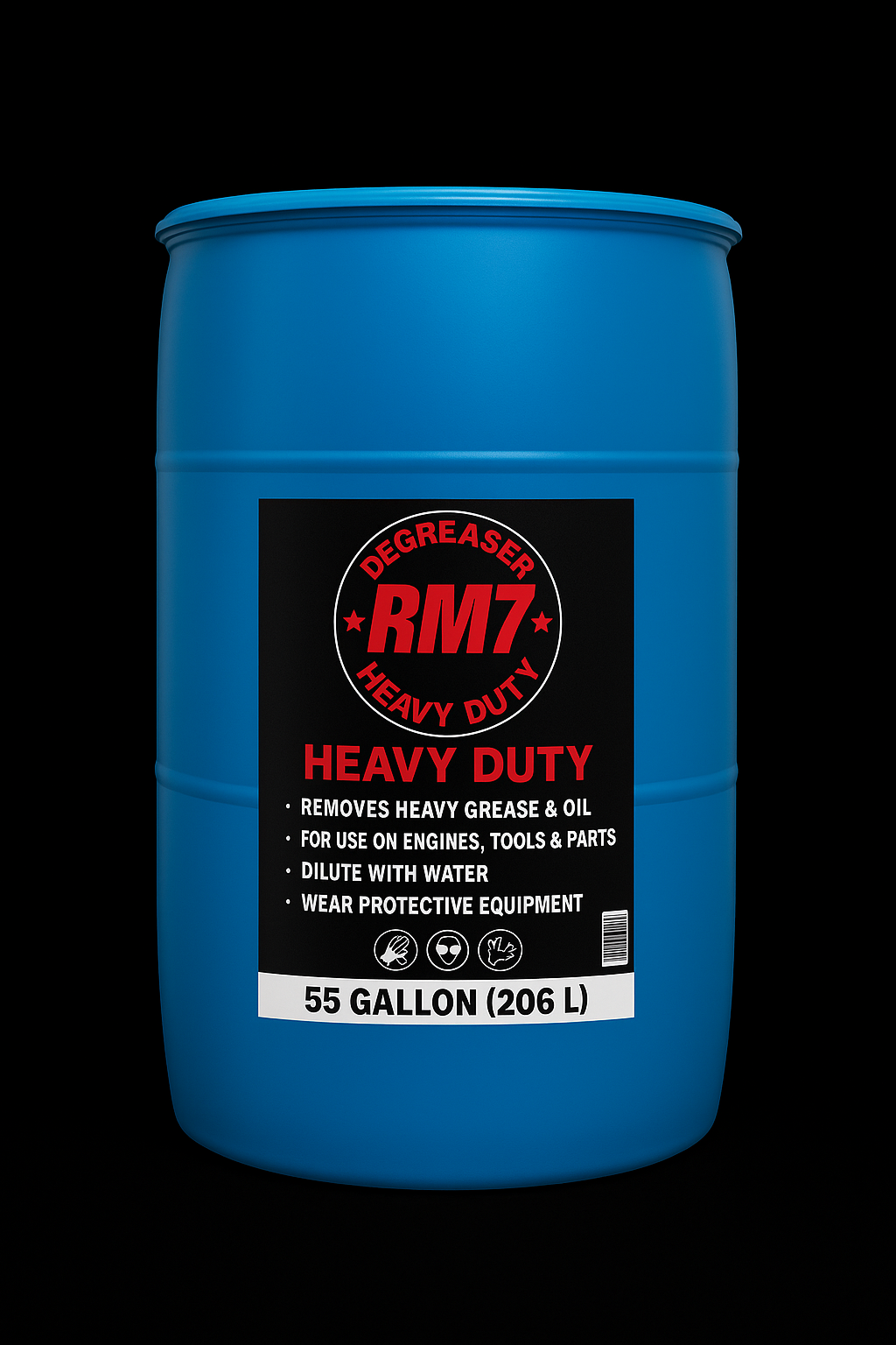 RM7 Heavy Duty Degreaser – Industrial Strength (55 Gallon / 206 L)