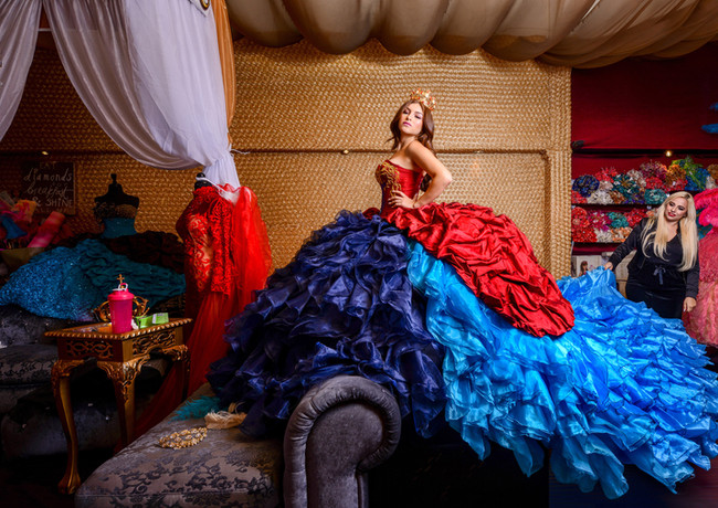 A Quinceañera gown photographed by Frederic Aranda for California Elegance