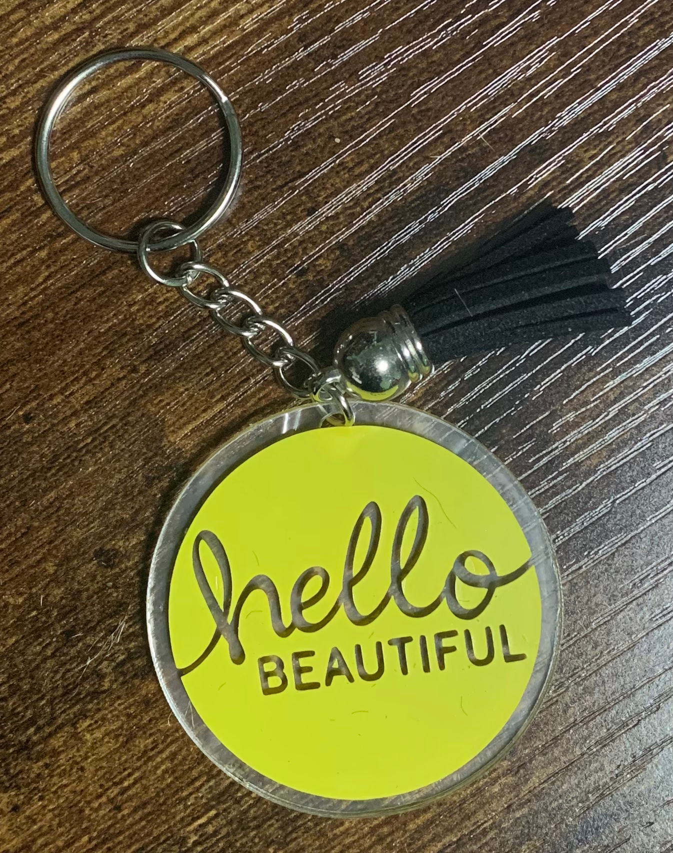 Hello Beautiful Keychain