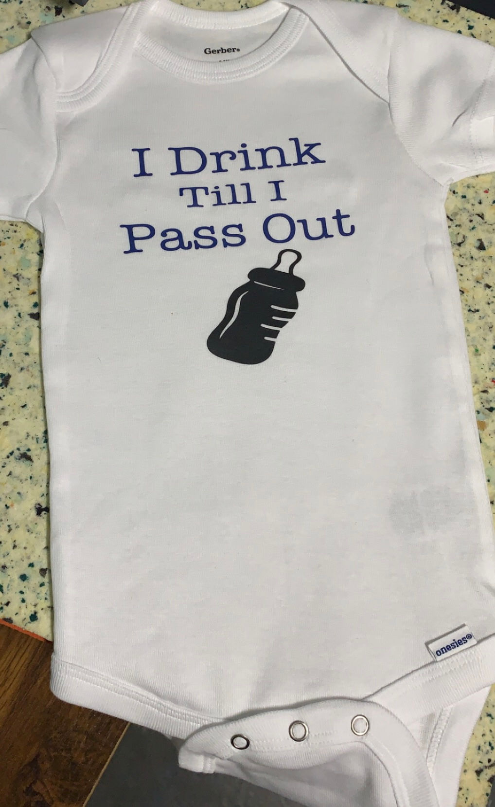 I Drink Till I Pass Out Baby Onesie