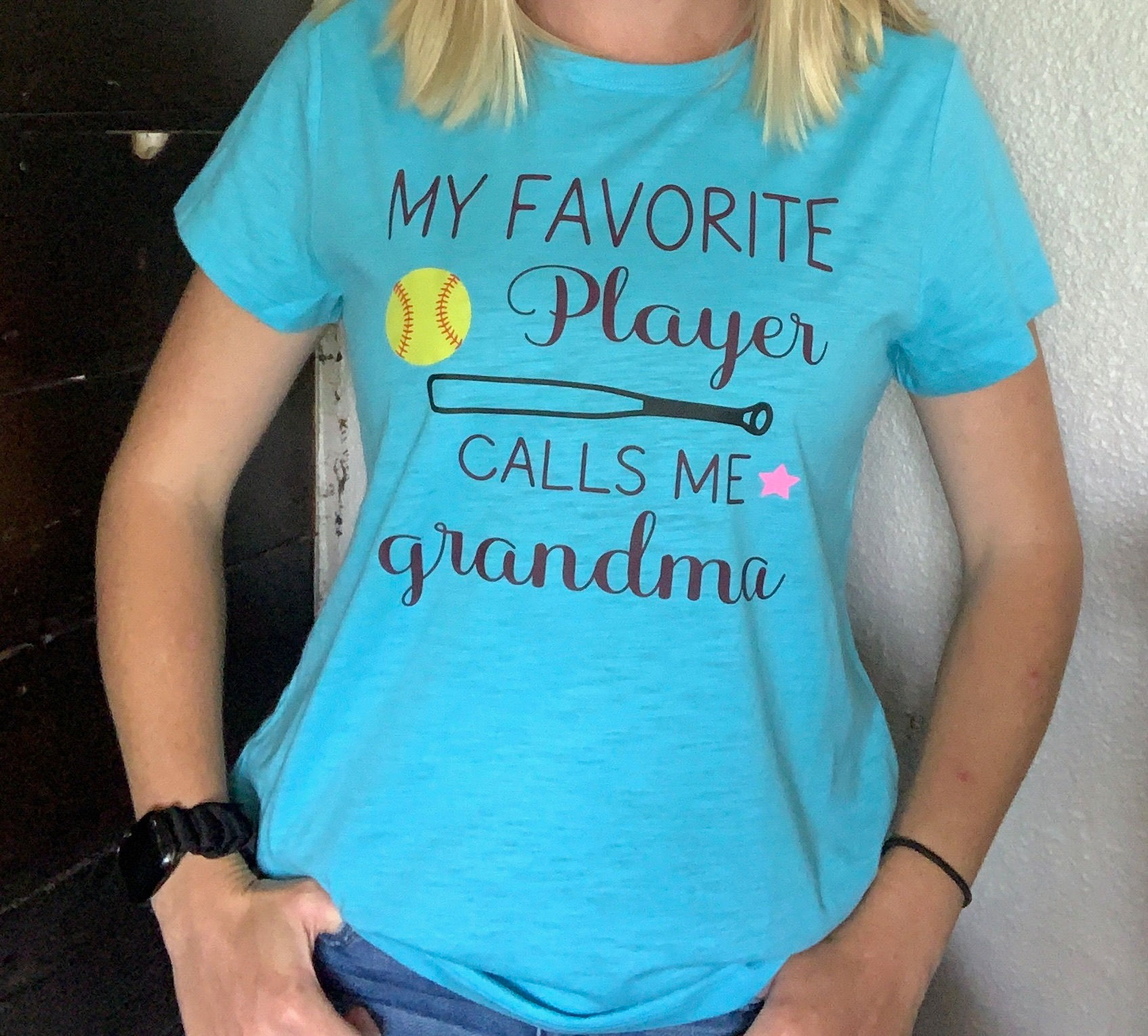 Softball My Favorite Player Calls Me Grandma T-Shirt
