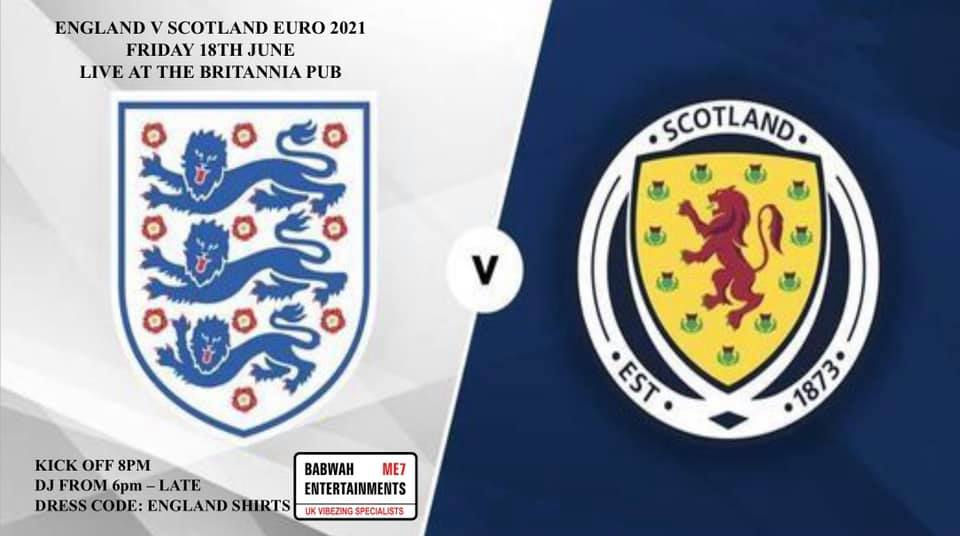 England vs Scotland - Open Event - Britannia Pub Gillingham