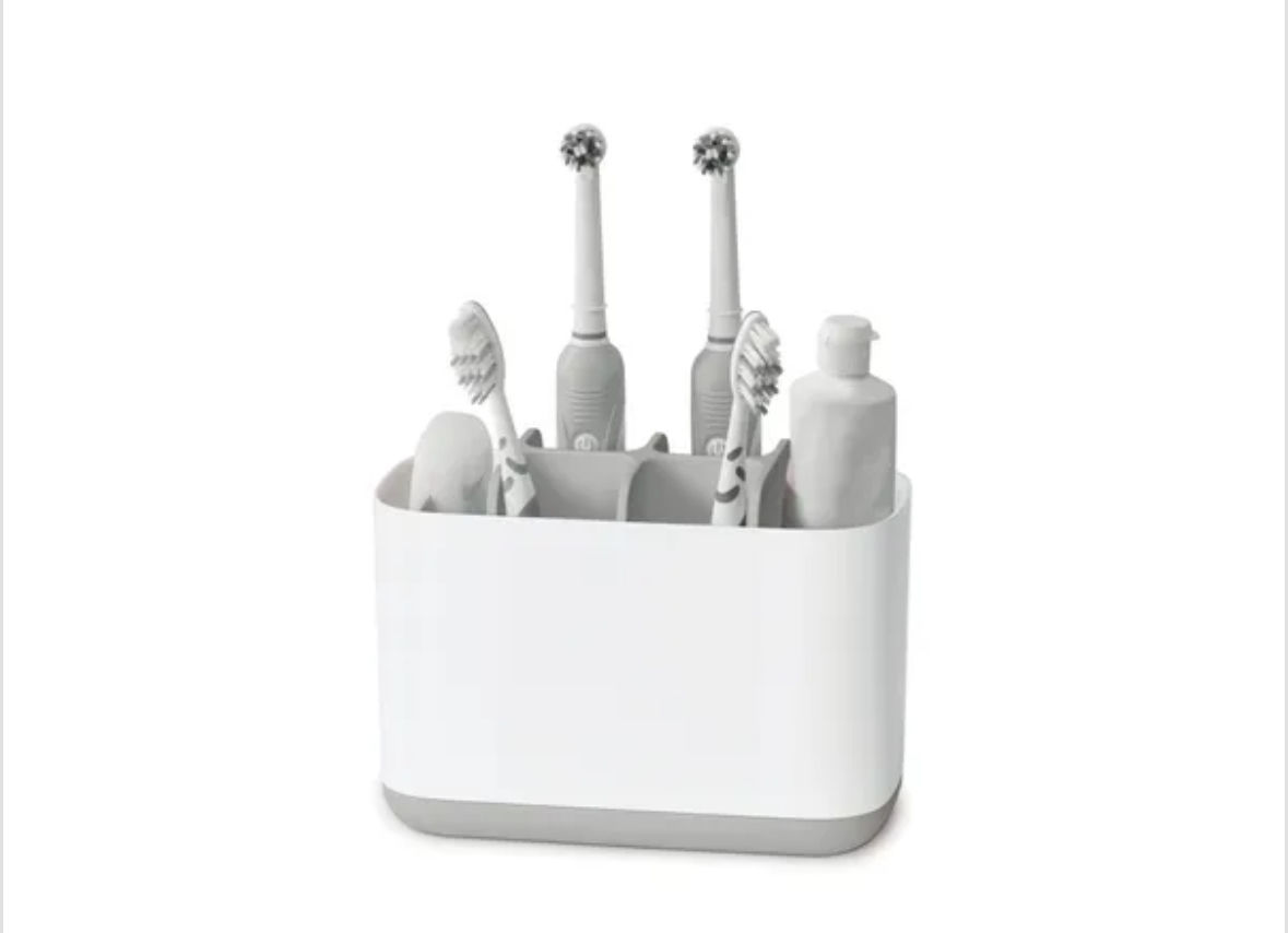 Joseph & Joseph Toothbrush Holder Caddy - White/Grey