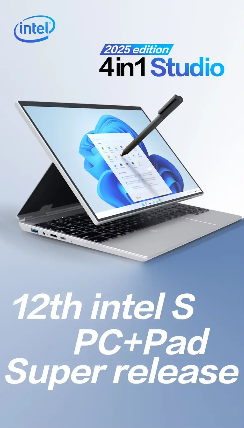 Thumbnail: 14-Inch IPS Touch Screen Computer Tablet Laptop N95 Office Business Notebook