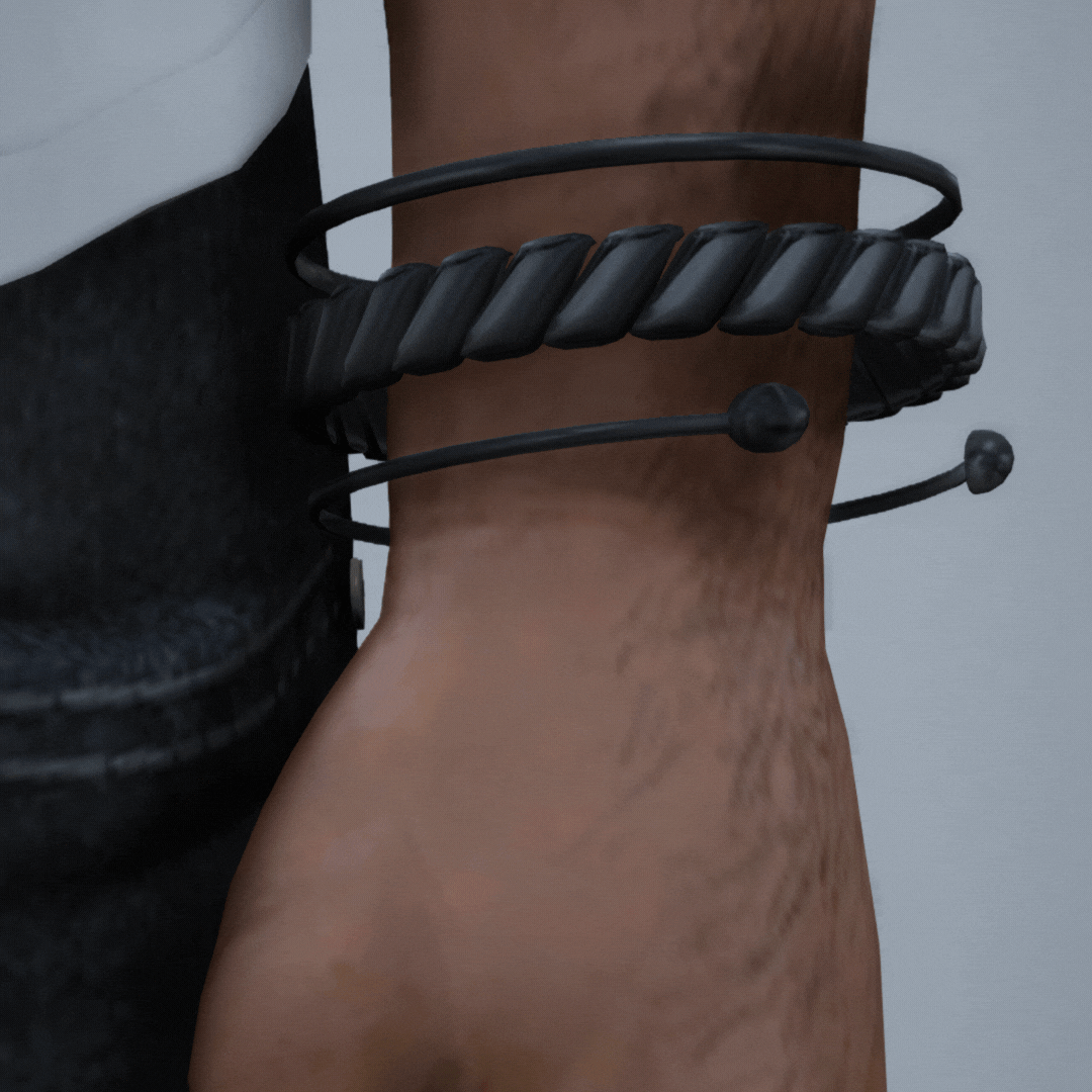 Men's Metal Bracelet Set