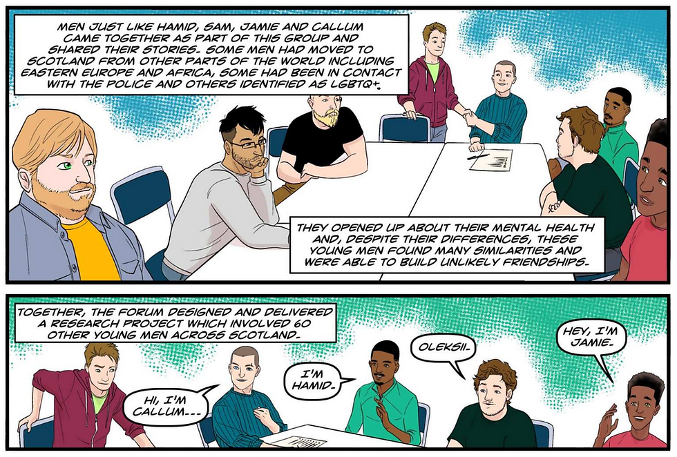 Image from the Men Minds Comic.