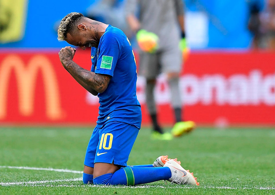 After winning and scoring goal crying for few minutes.