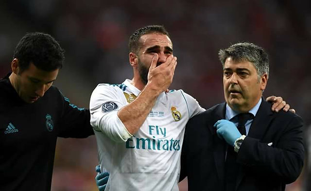 Carvajal crying after his injury