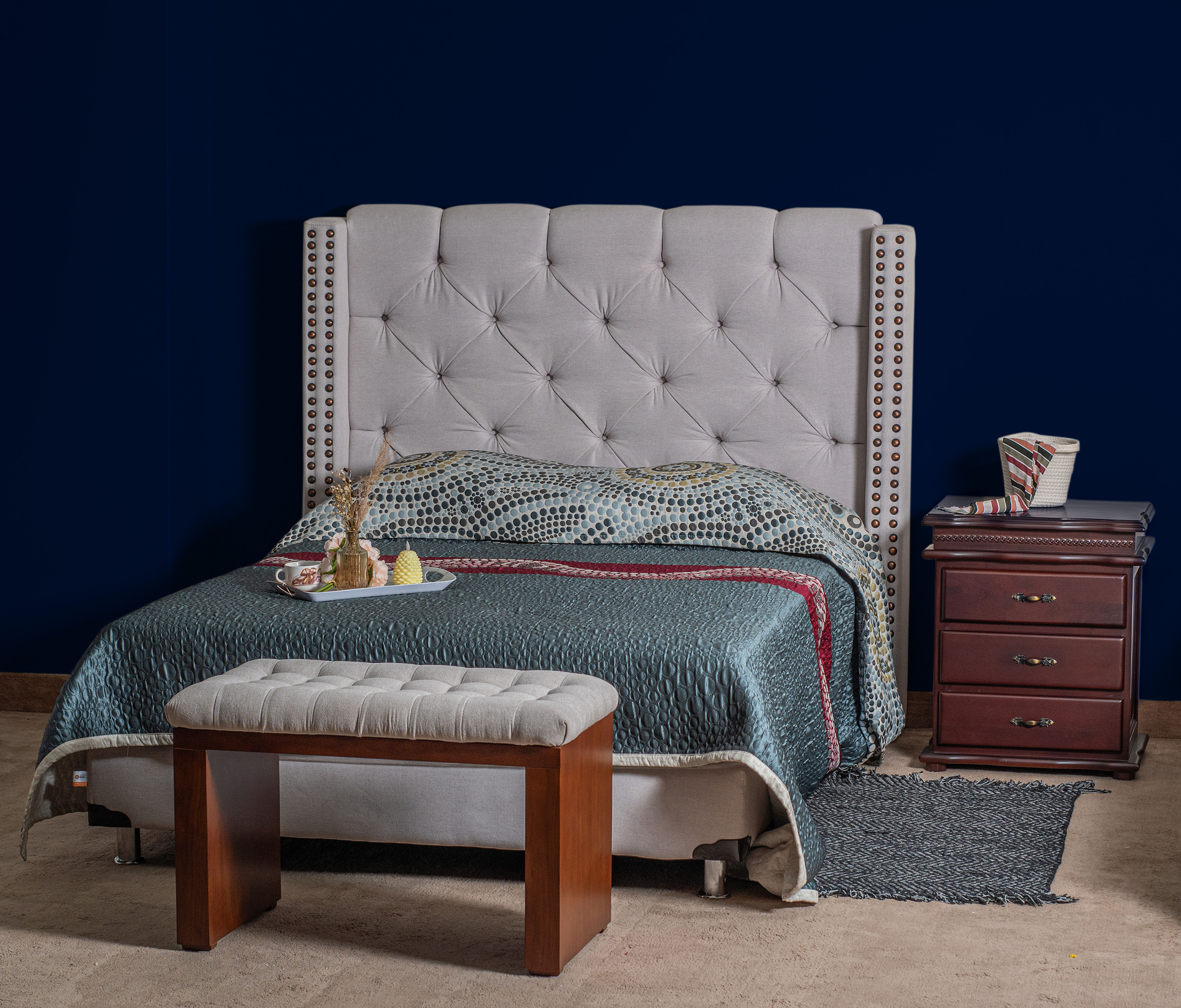 Cama base Eva + Espaldar Roma