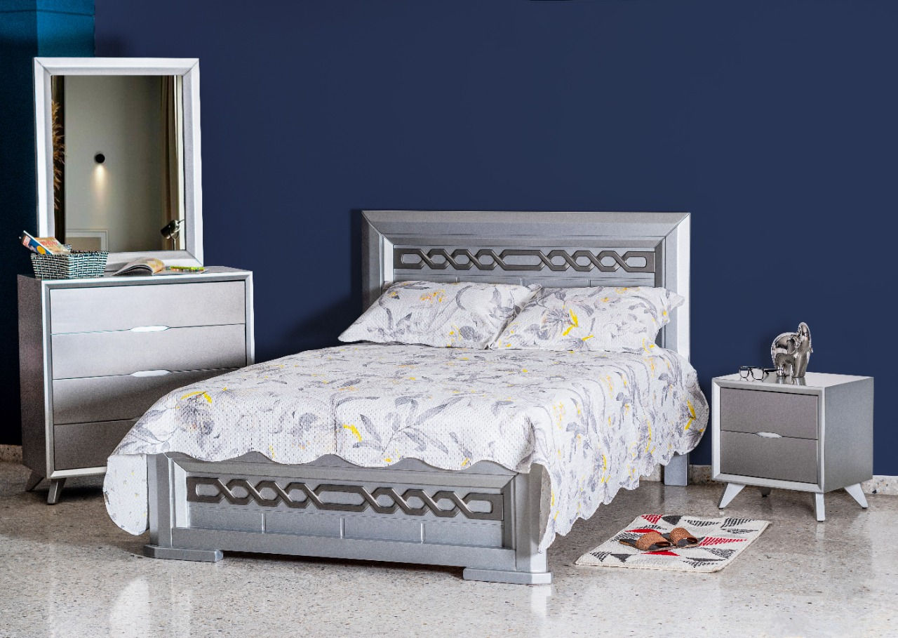 Cama delta 1,40x1,90 + Cajonera Tokio + Nochero Tokio