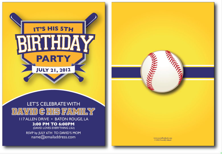 LSU Birthday Invite