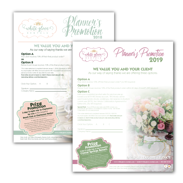 White Glove Planners Promos