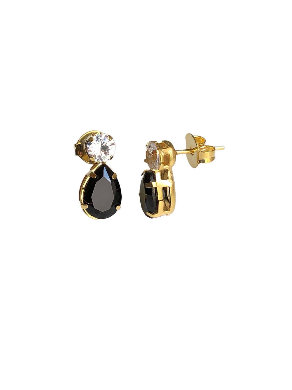 Miniatura: Brinco Gota Pedra Zircônia Banhada Ouro 18k-750