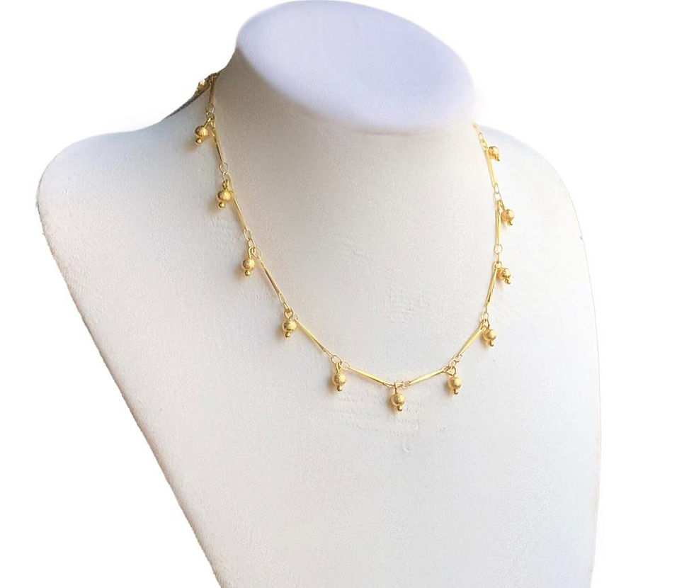 Choker Pendura e Cai Banhado a Ouro 18k-750