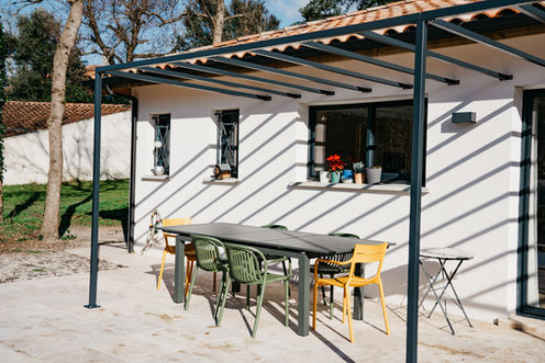Pergola structure acier thermolaqué Landes