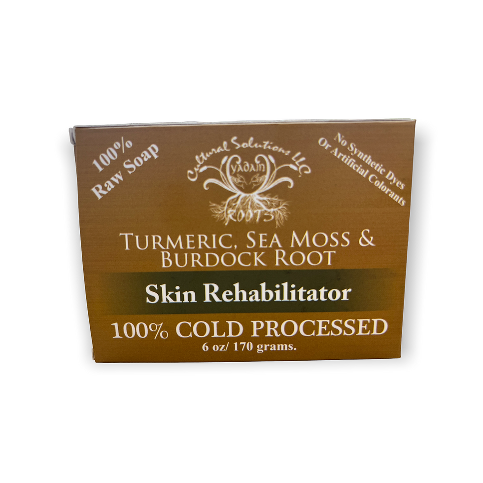 Thumbnail: Signature 100% Cold Processed, Raw Bar Soap:Turmeric, Sea Moss & Burdock (6oz)