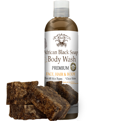 African Black Soap Premium Body Wash (App. 13oz) Yadain Wholesale