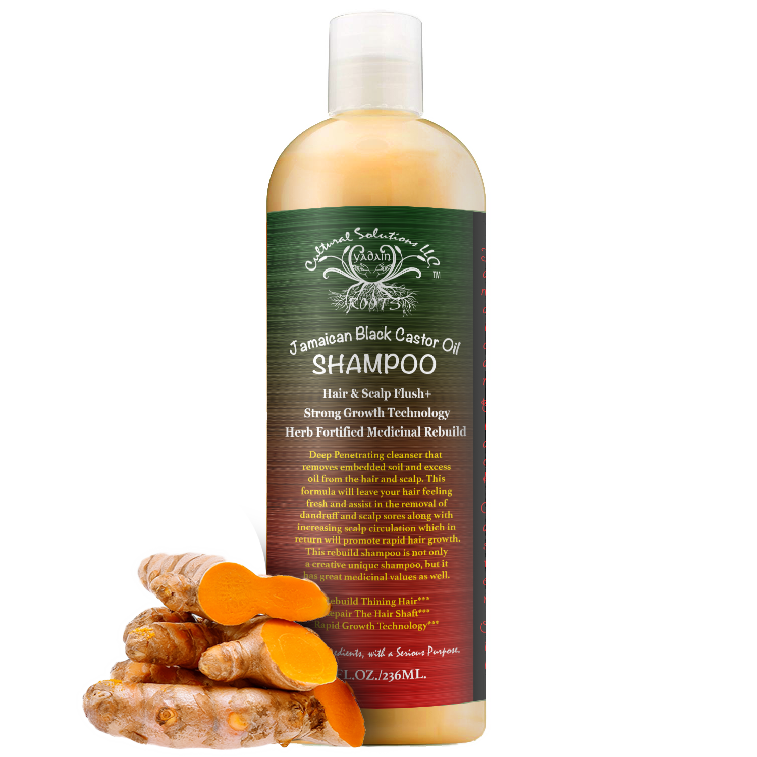 Jamaican Black Castor Oil: Hair & Scalp Flush+ Shampoo (8oz)