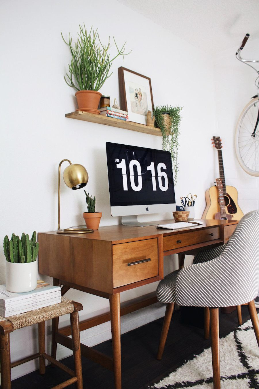 mid century office design and styling | Seasonsincolour Interiors Blog