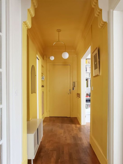Dulux True Joy yellow corridor idea