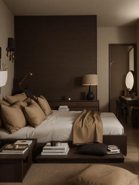 Pantone mocha mousse 2025 bedroom