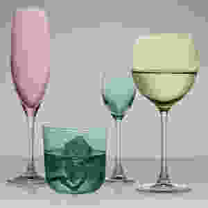 4 pastel wine glasses by LSA International