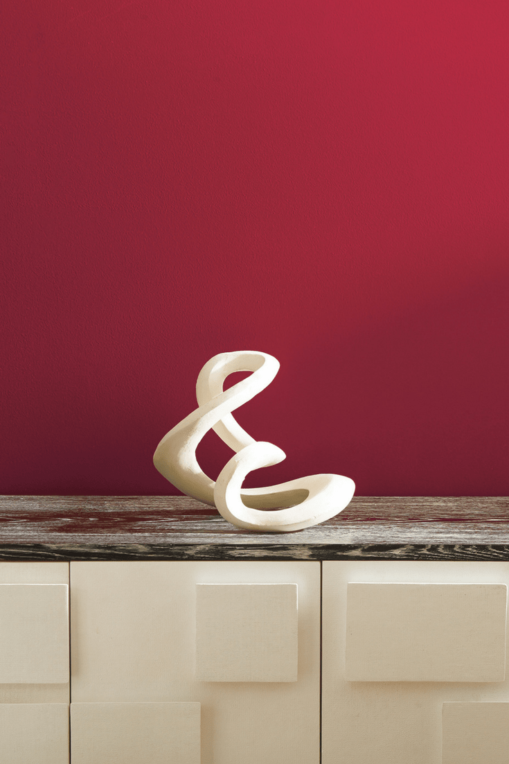 Wall colour - Caliente AF-290, Alcove & Ceiling colour - White Opulence OC-69