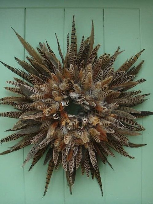 Pheasant feather wreath 