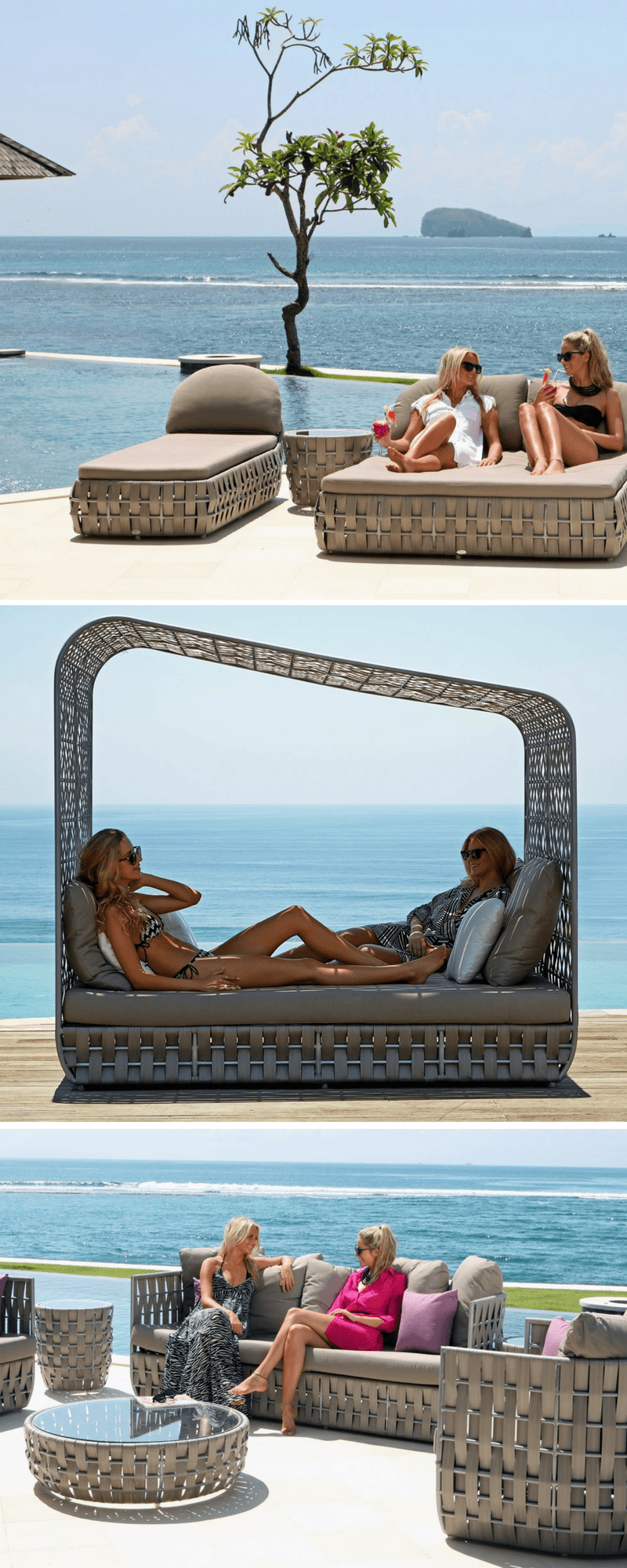 Skyline luxury outdoors furniture, synthetic rattan for boutique hotels and resorts