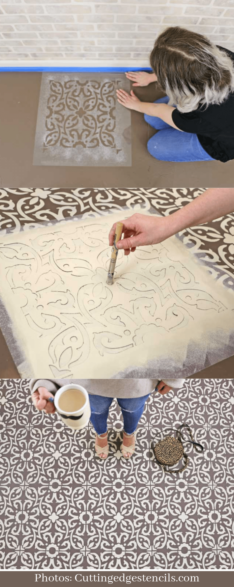 Stencilled tiles