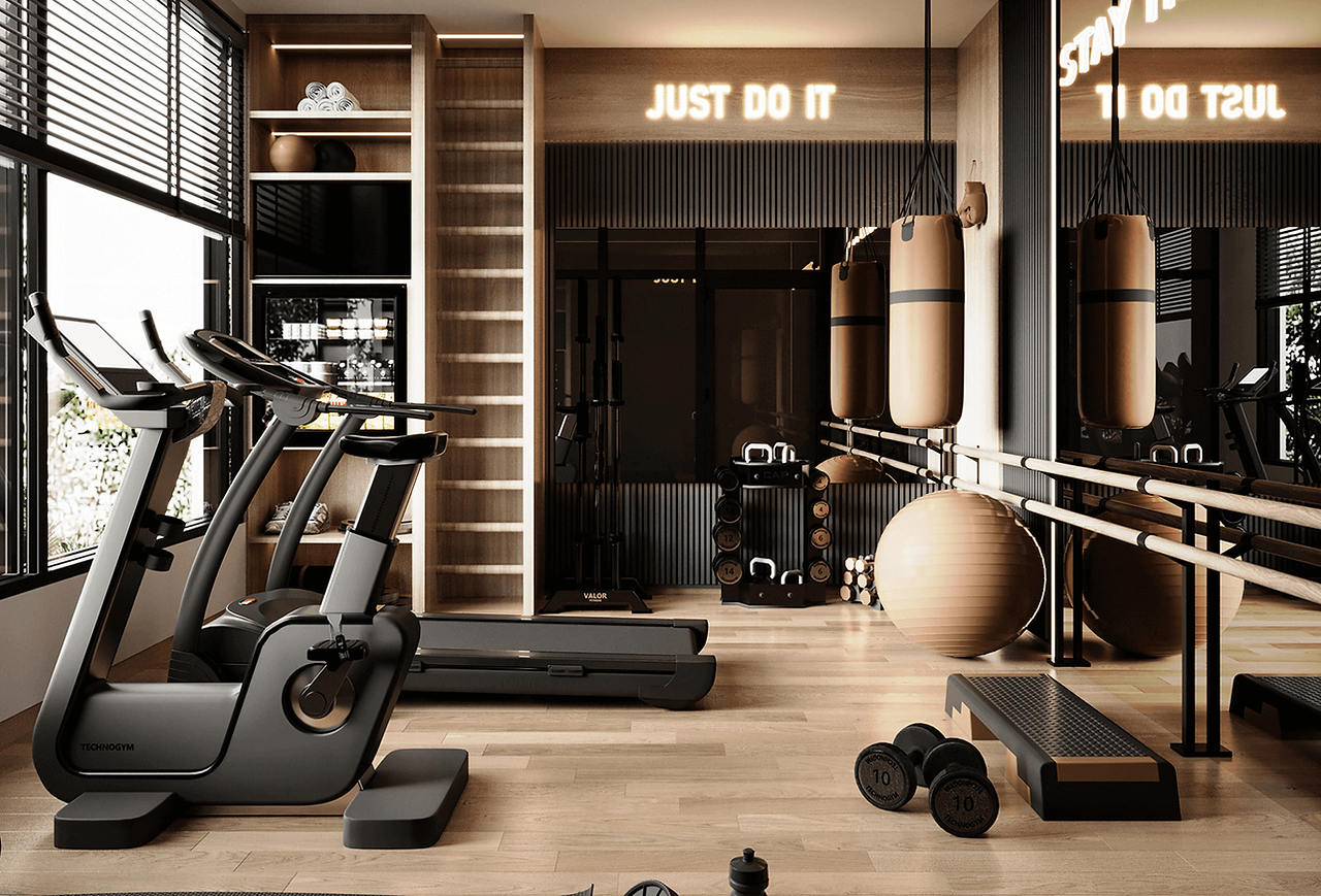 Luxury Home Gym Design: Nada Bondok