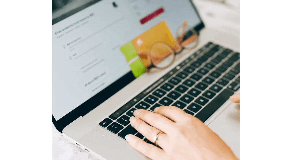 gif of someone typing on a laptop