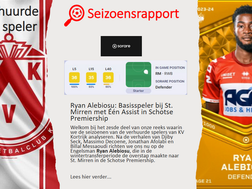 Seizoensrapport van Ryan Alebiosu