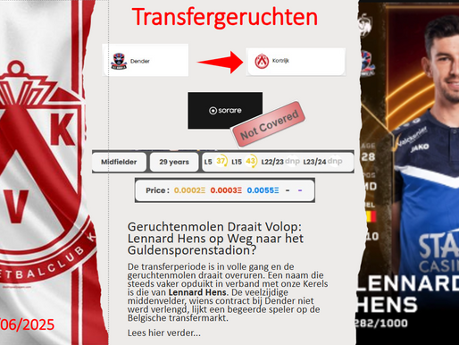 Lennard Hens op Weg naar het Guldensporenstadion