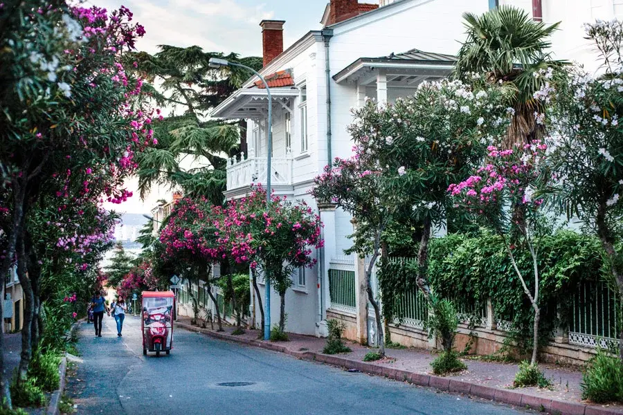 Büyükada sokaklarından görüntü