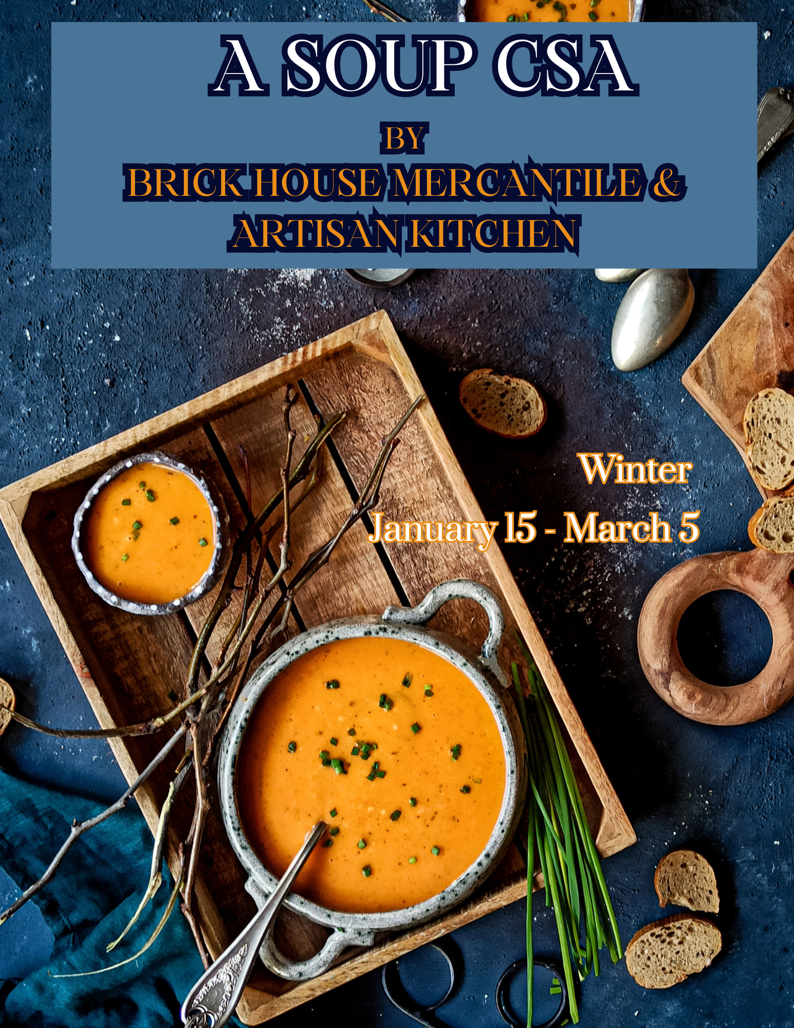 Winter Soup CSA Vegetarian: 1 Pint for 8 weeks