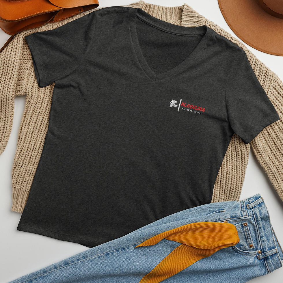 Thumbnail: Embroidered women’s relaxed v-neck t-shirt