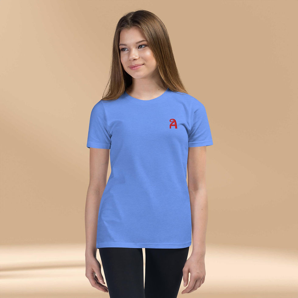 Thumbnail: Embroidered Youth Short Sleeve T-Shirt 
