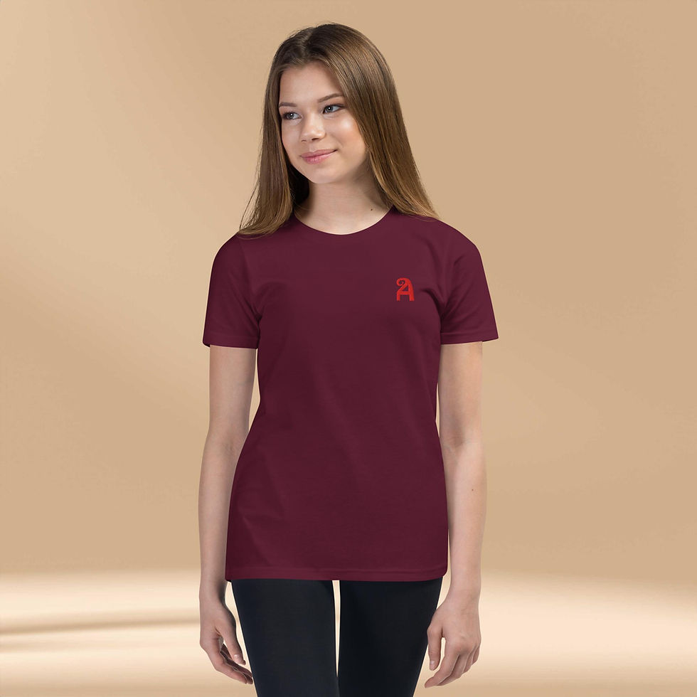 Thumbnail: Embroidered Youth Short Sleeve T-Shirt 