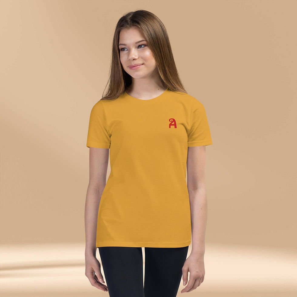 Thumbnail: Embroidered Youth Short Sleeve T-Shirt 