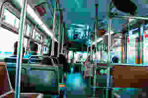 stock photo bus interior
