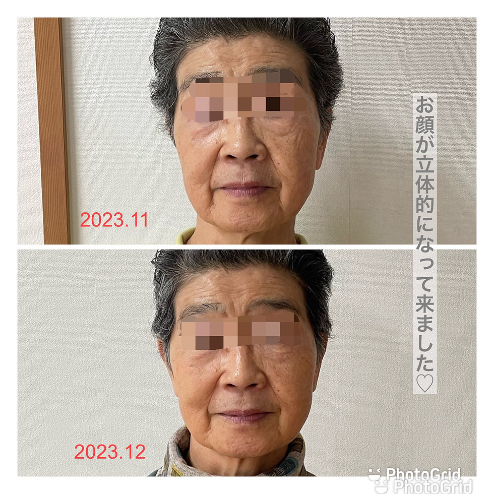 立体的になってきたお顔