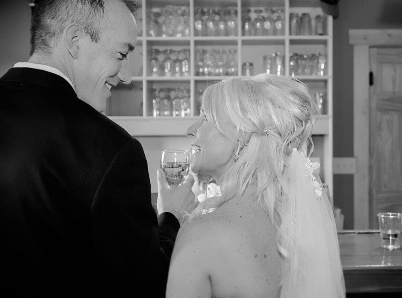 married couple smiling at each other