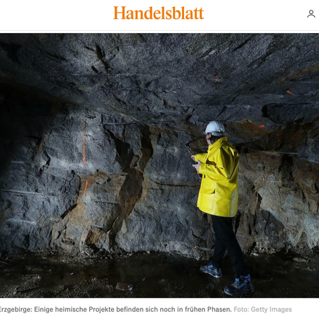 HANDELSBLATT ARTIKEL: Experten fordern Wagniskapital für Erschließung neuer Vorkommen
