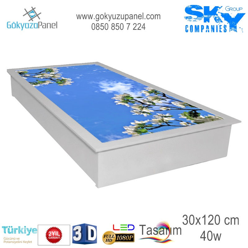 30x120 Gökyüzü Panel Sıva Üstü 40w Ultra Slim 1x1