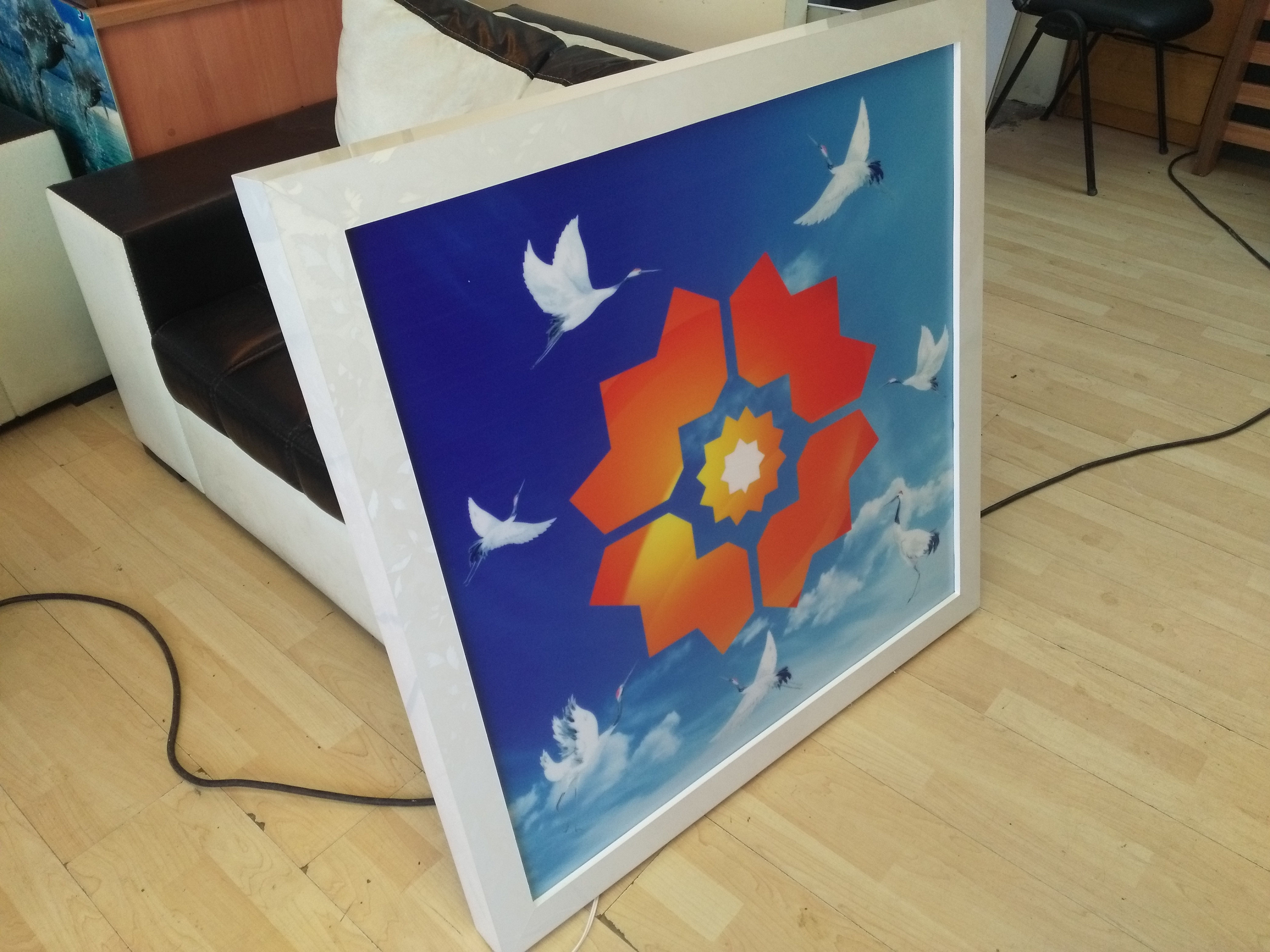 Logo avize, led tablo, 90x90cm