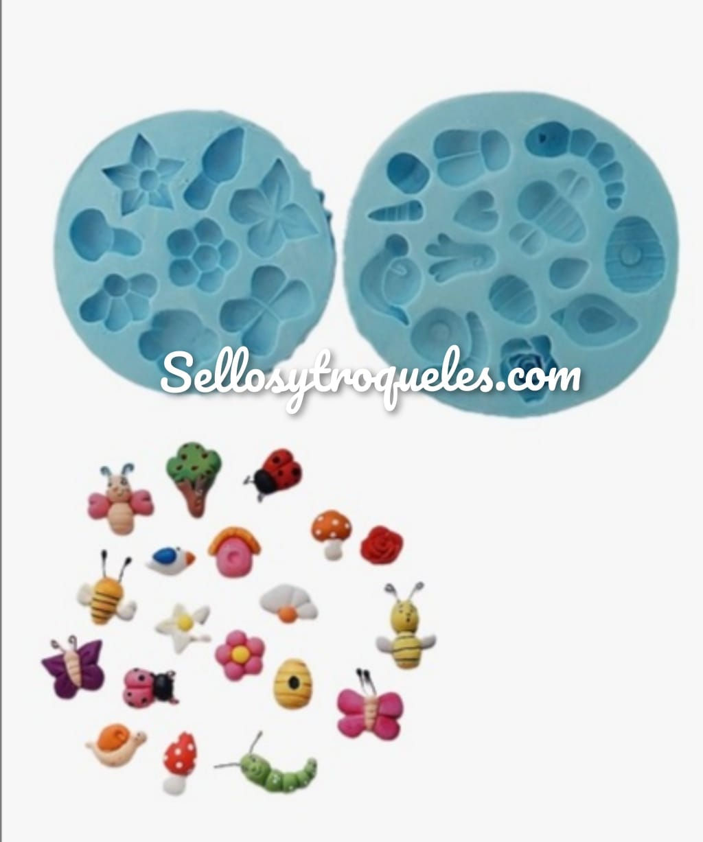 Molde de silicona de bichos del jardín